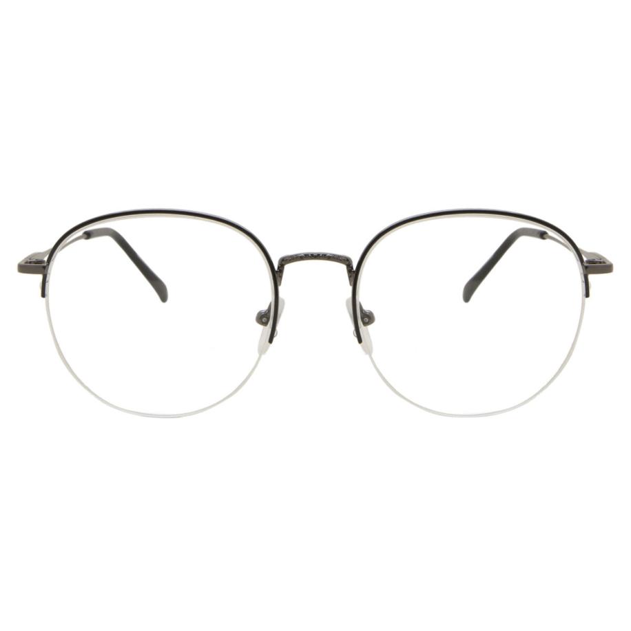 Heren Ovaal Semi Randloos Metaal Zwart Bril - Anti-Blauwlichtglazen - SmartBuy Collection