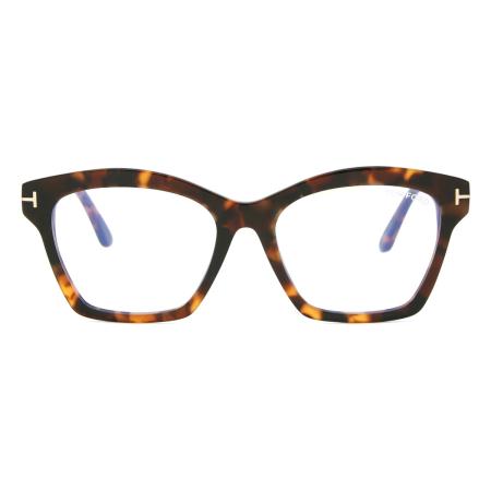 Tom Ford FT5965-B 052 Blauw-Light Block Tortoiseshell Dames Bril