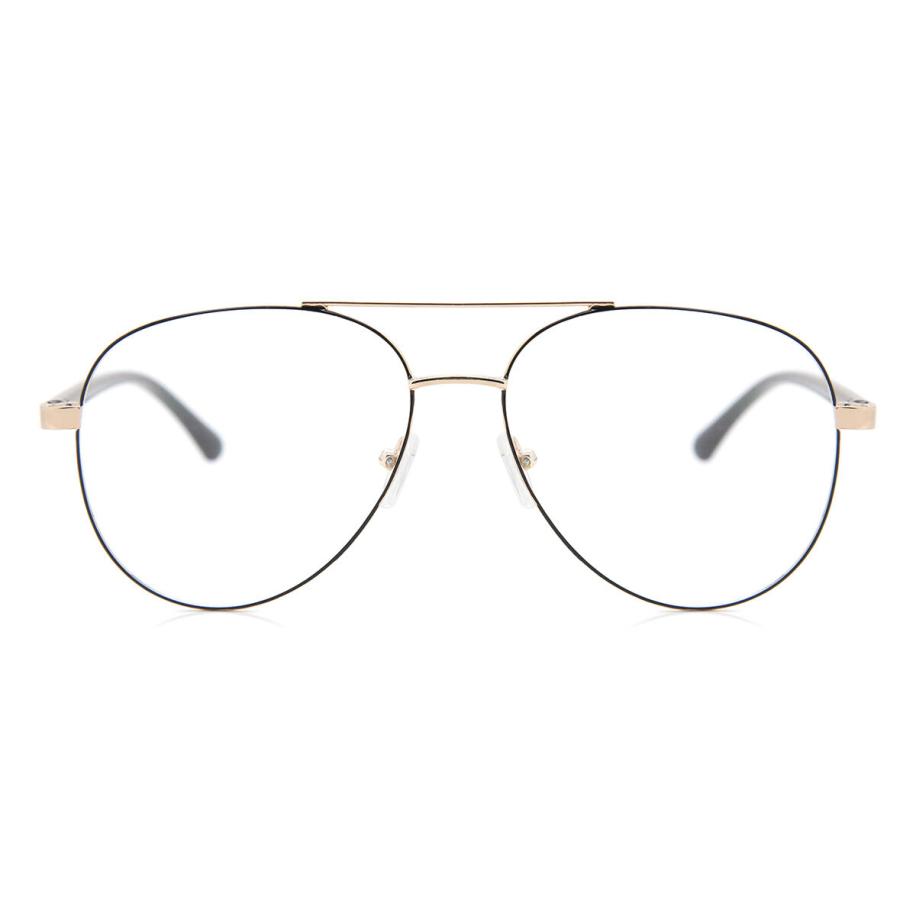 Heren Rechthoek Volledige rand Metaal Zwart Bril - Anti-Blauwlichtglazen - SmartBuy Collection