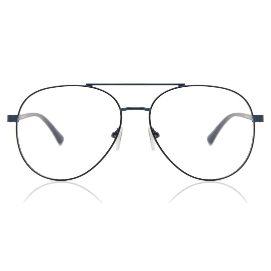 Heren Rechthoek Volledige rand Metaal Blauw Bril - Anti-Blauwlichtglazen - SmartBuy Collection