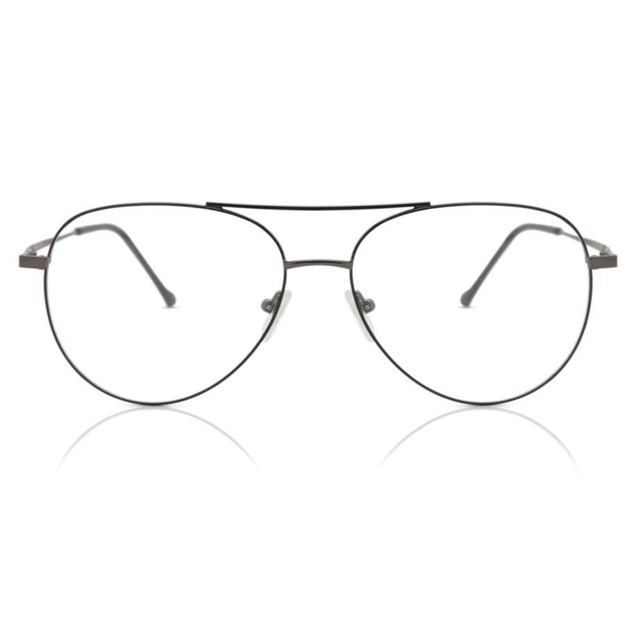 Heren Piloot Volledige rand Metaal Zwart Bril - Anti-Blauwlichtglazen - SmartBuy Collection