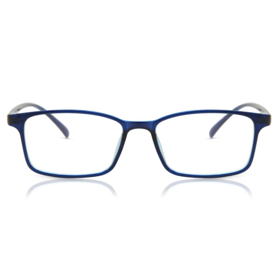 Heren Rechthoek Volledige rand Plastic Blauw Bril - Anti-Blauwlichtglazen - SmartBuy Collection