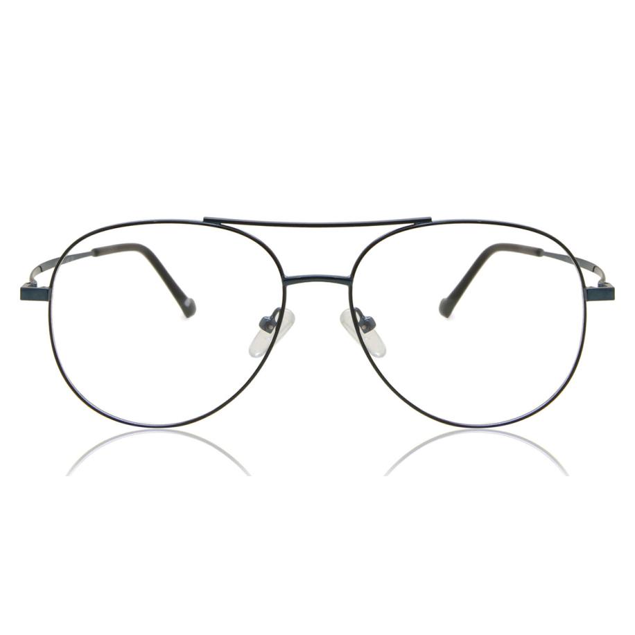 Heren Piloot Volledige rand Metaal Blauw Bril - Anti-Blauwlichtglazen - SmartBuy Collection