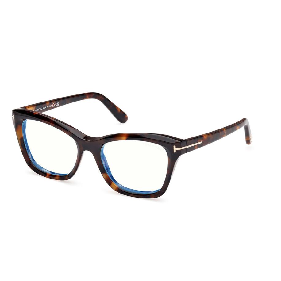Tom Ford FT5909-B 52 Blauw-Light Block Tortoiseshell Dames Bril