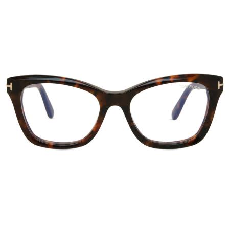 Tom Ford FT5909-B 052 Blauw-Light Block Tortoiseshell Dames Bril