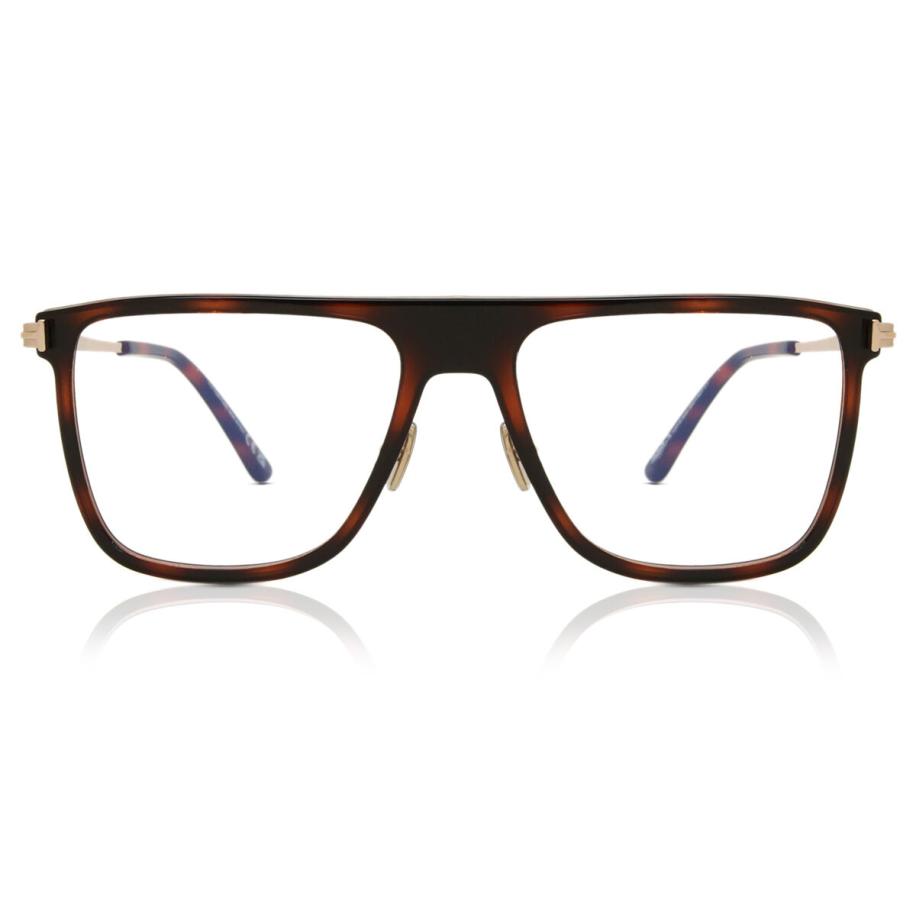 Tom Ford FT5944-B 56 Blauw-Light Block Tortoiseshell Heren Bril