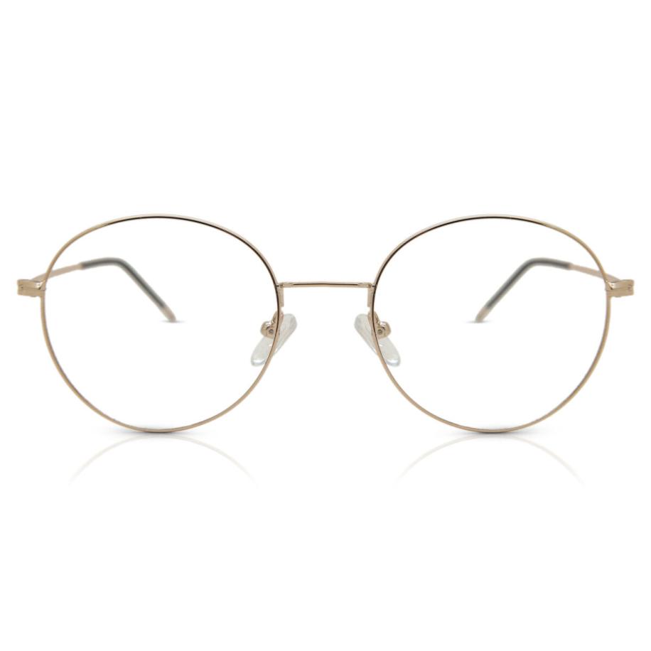 Heren Ovaal Volledige rand Metaal Goud Bril - Anti-Blauwlichtglazen - SmartBuy Collection