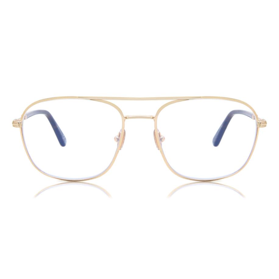 Tom Ford FT5830-B 28 Blauw-Light Block Goud Heren Bril