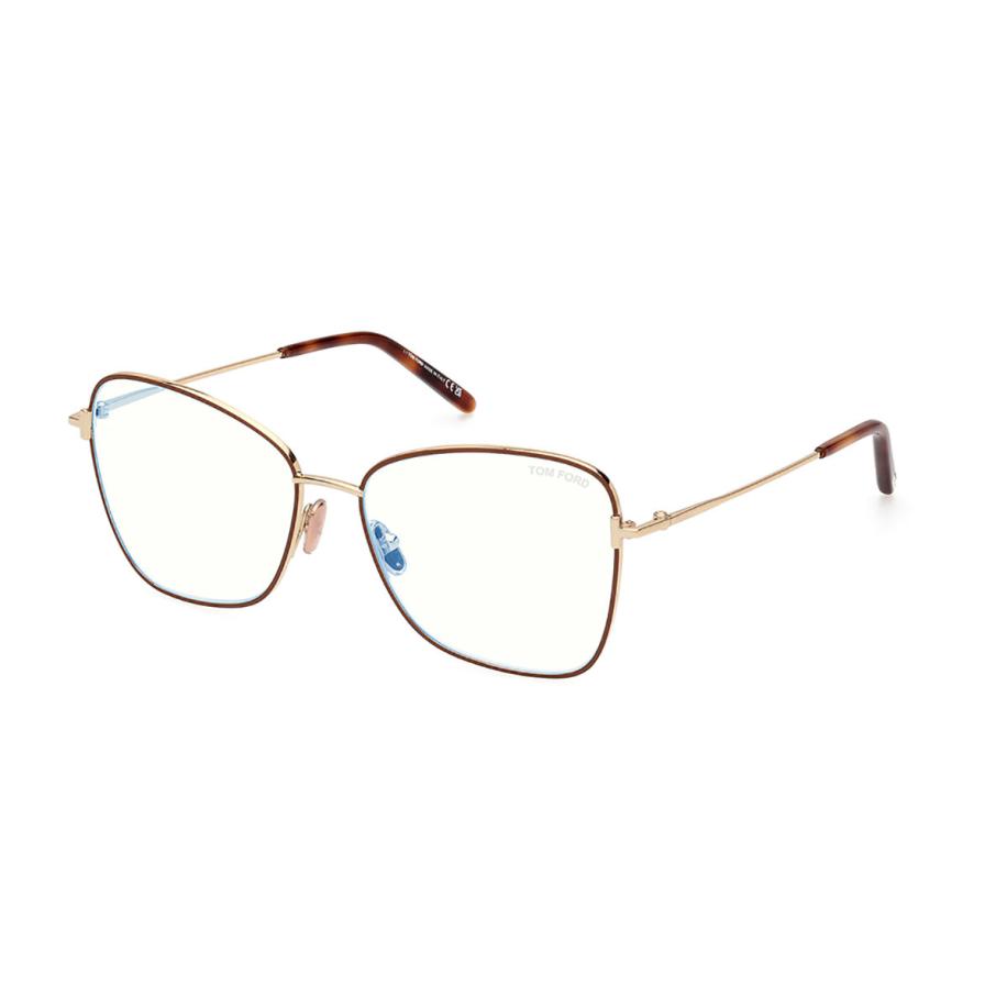 Tom Ford FT5906-B 46 Blauw-Light Block Bruin Dames Bril