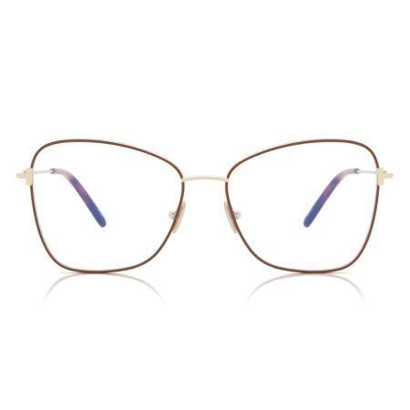 Tom Ford FT5906-B 046 Blauw-Light Block Bruin Dames Bril