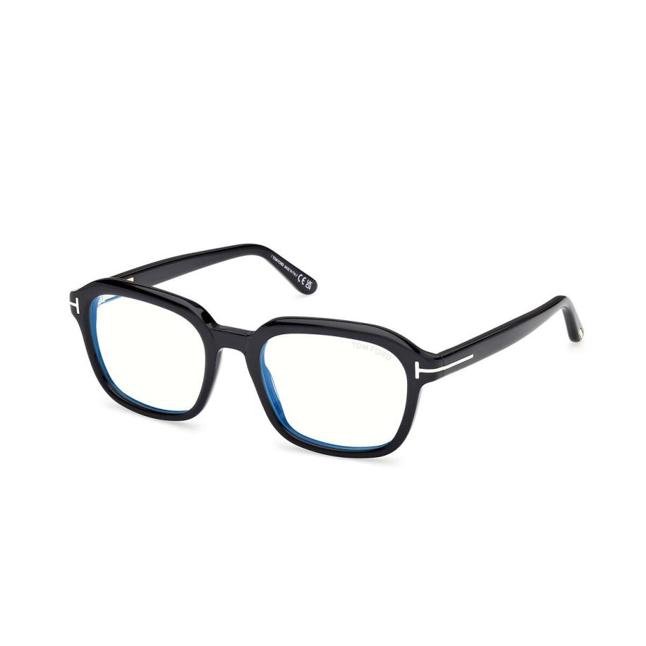 Tom Ford FT6060-B 1 Blauw-Light Block Zwart Heren Bril