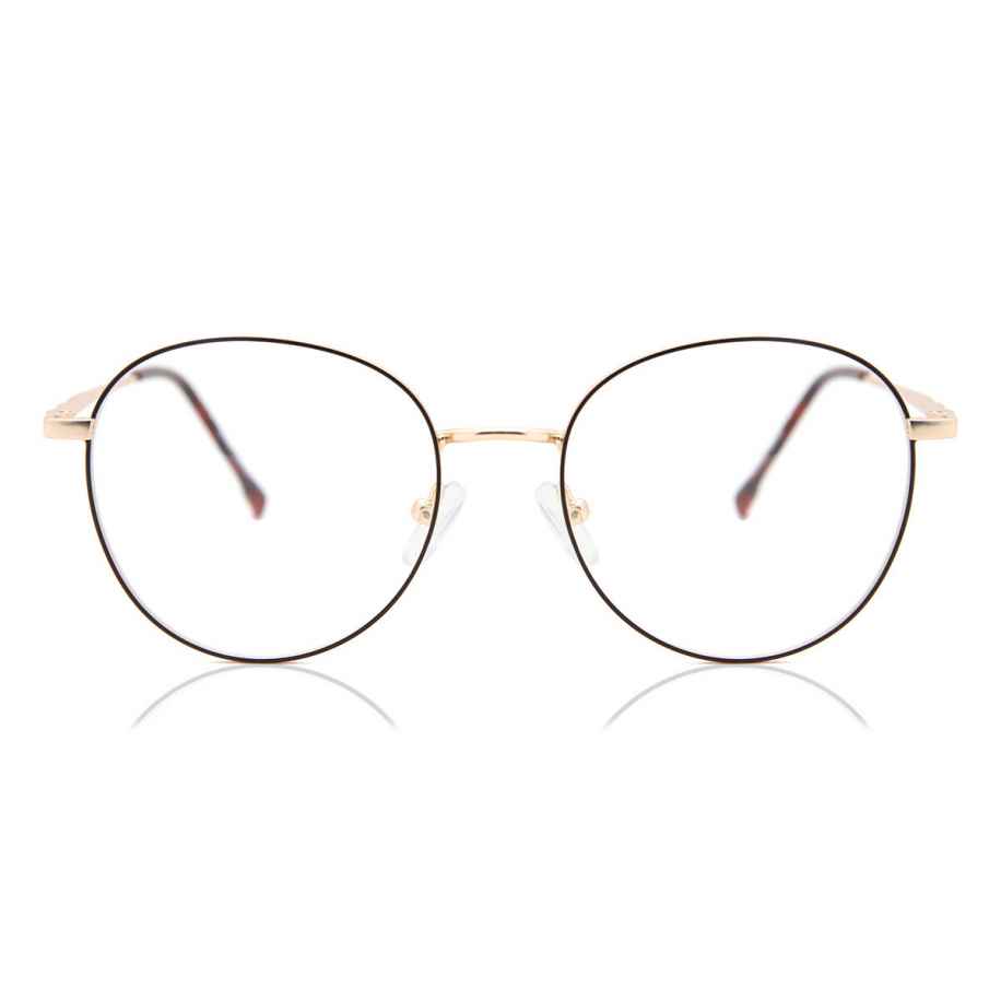 Heren Ovaal Volledige rand Metaal Goud Bril - Anti-Blauwlichtglazen - SmartBuy Collection