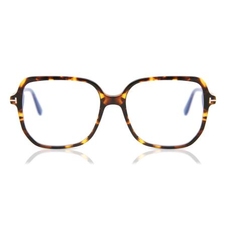 Tom Ford FT5578-B 052 Blauw-Light Block Tortoiseshell Dames Bril