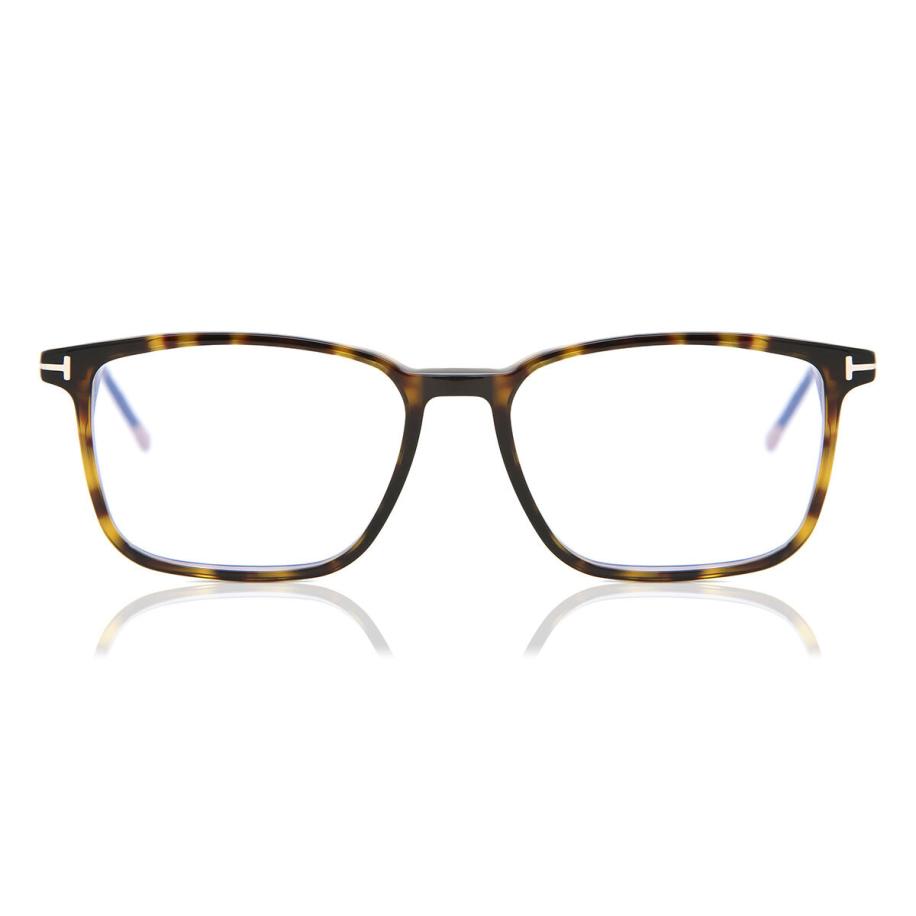 Tom Ford FT5607-B 52 Blauw-Light Block Tortoiseshell Heren Bril