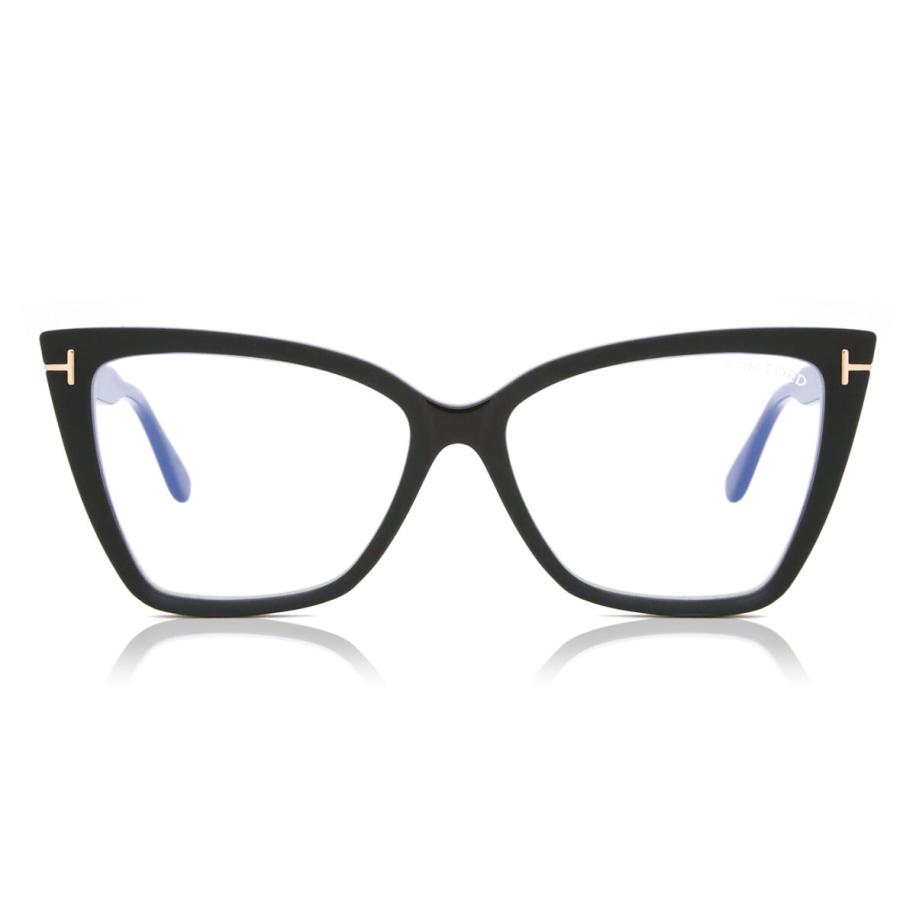 Tom Ford FT5844-B 5 Blauw-Light Block Zwart Dames Bril