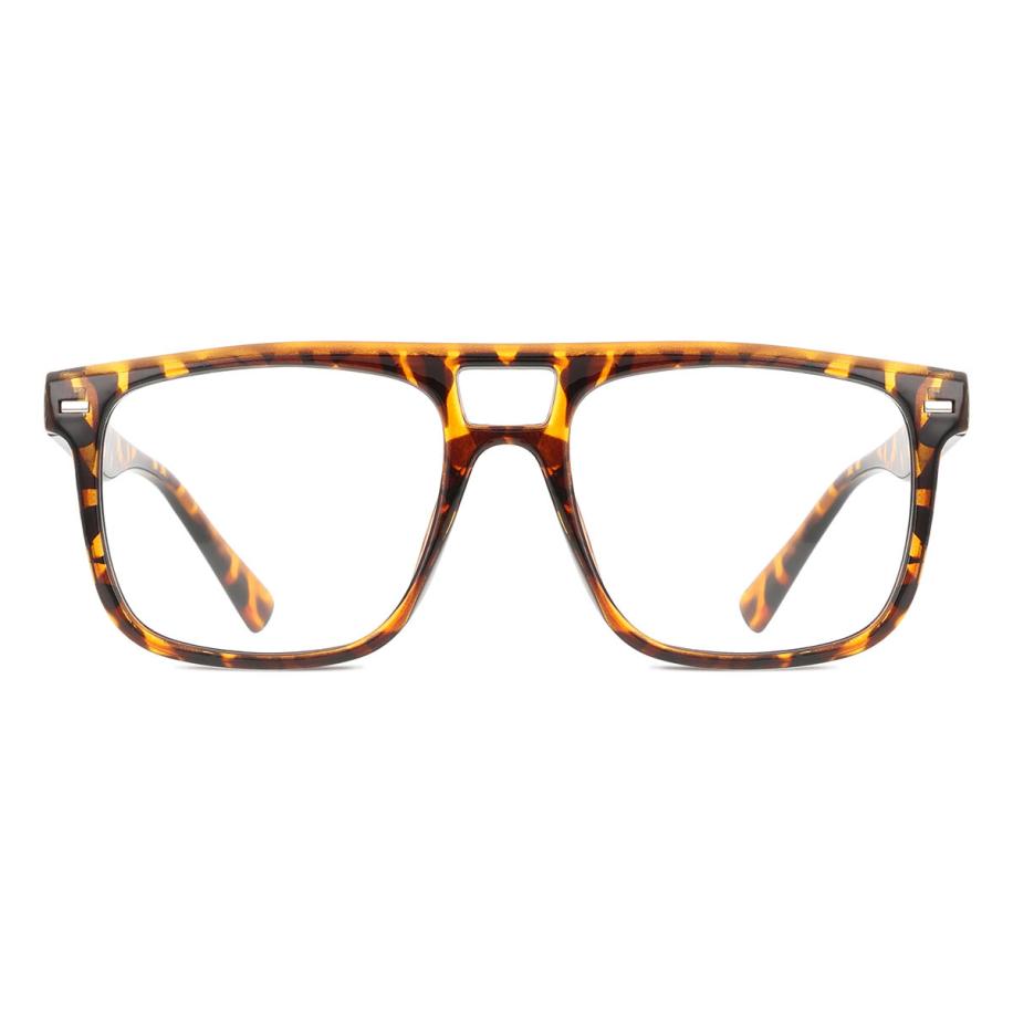 Heren Piloot Volledige rand Plastic Tortoiseshell Bril - Anti-Blauwlichtglazen - SmartBuy Collection