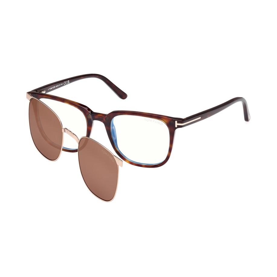 Tom Ford FT5916-B with Clip-On 52 Blauw-Light Block Tortoiseshell Heren Bril