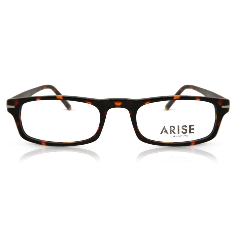 Heren Rechthoek Volledige rand Plastic Tortoiseshell Bril - Anti-Blauwlichtglazen - Arise Collective
