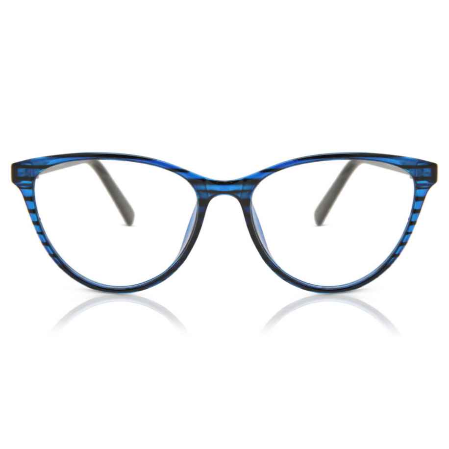 Dames Cat-eye Volledige rand Plastic Blauw Bril - Anti-Blauwlichtglazen - SmartBuy Collection