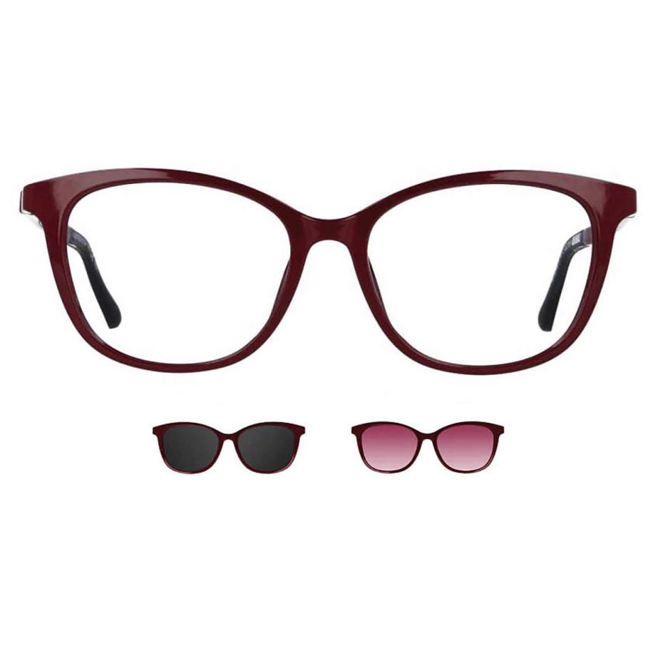 Dames Cat-eye Clip-On Plastic Rood Bril - Anti-Blauwlichtglazen - SmartBuy Collection