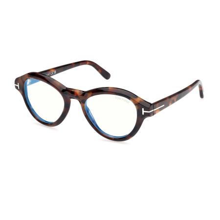 Tom Ford FT5962-B Blauw-Light Block 052 Tortoiseshell Heren Bril