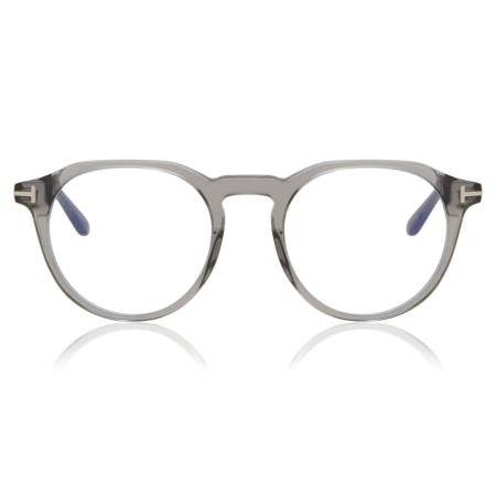 Tom Ford FT5833-B 020 Blauw-Light Block Doorzichtig Heren Bril