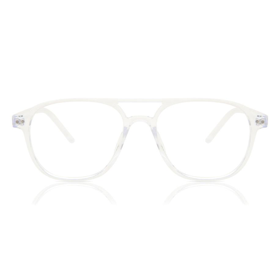 Heren Piloot Volledige rand Plastic Doorzichtig Bril - Anti-Blauwlichtglazen - SmartBuy Collection