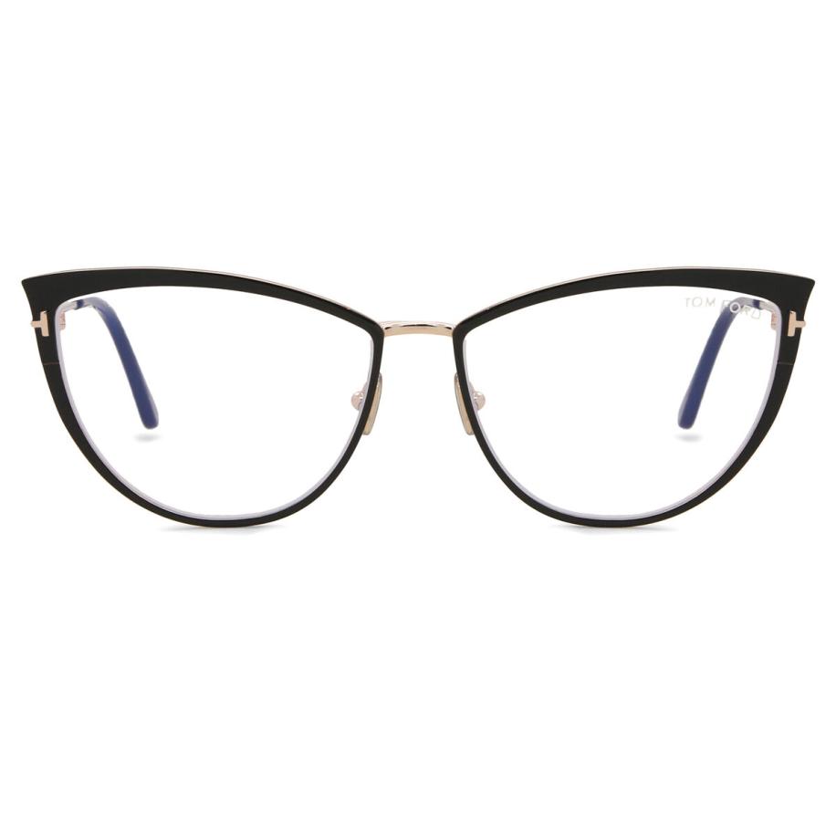 Tom Ford FT5877-B Blauw-Light Block 1 Zwart Dames Bril