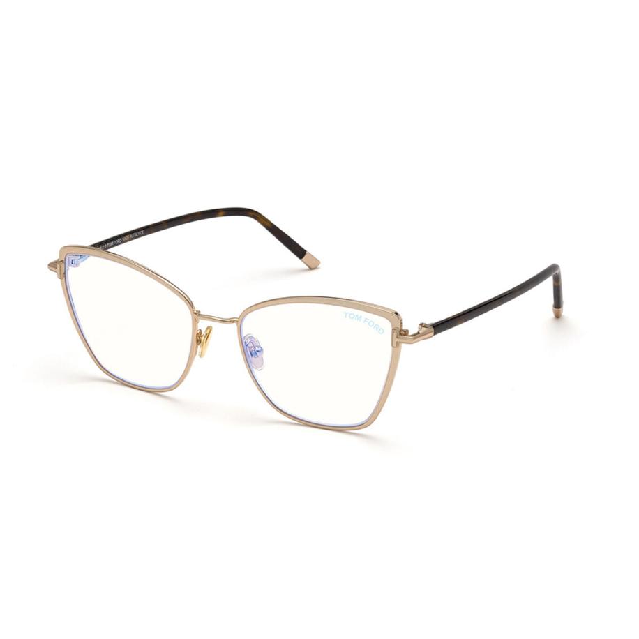 Tom Ford FT5740-B Blauw-Light Block 28 Goud Dames Bril