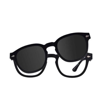 Heren Vierkant Clip-On Plastic Zwart Bril - Anti-Blauwlichtglazen - SmartBuy Collection