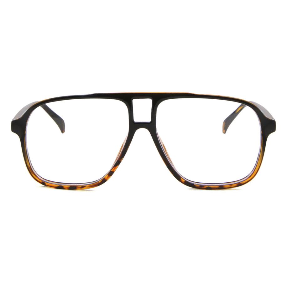 Heren Piloot Volledige rand Polycarbonate Tortoiseshell Bril - Anti-Blauwlichtglazen - SmartBuy Collection