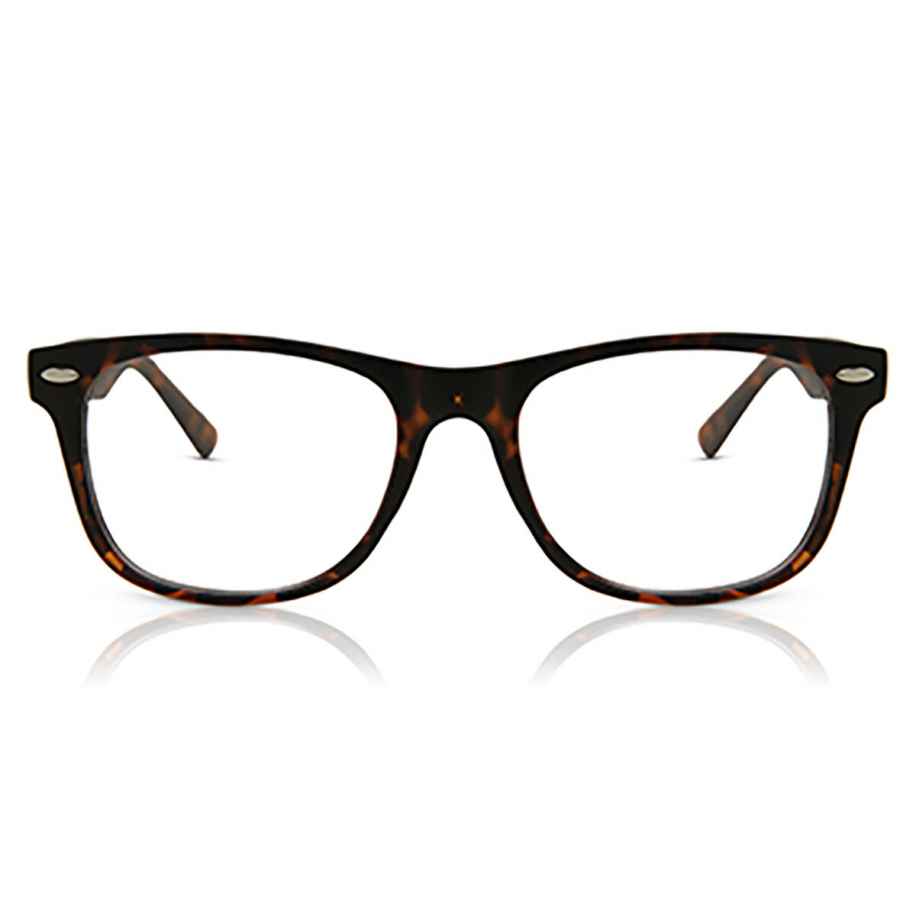 Heren Vierkant Volledige rand Plastic Tortoiseshell Bril - Anti-Blauwlichtglazen - SmartBuy Collection