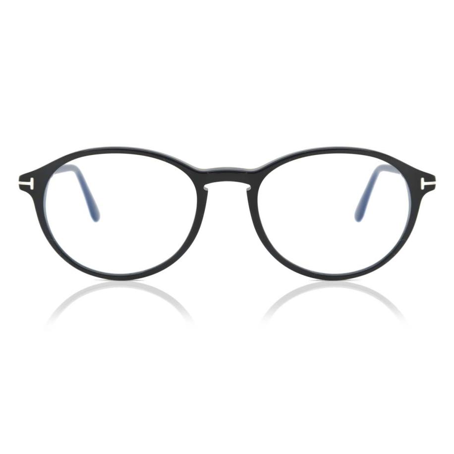 Tom Ford FT5753-B 1 Blauw-Light Block Zwart Heren Bril