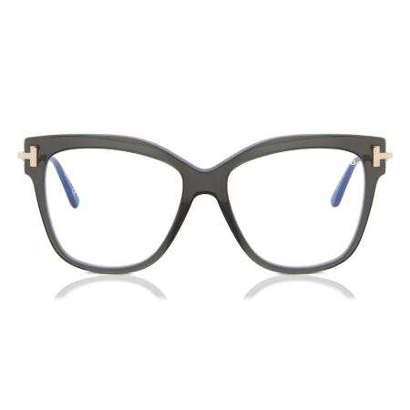 Tom Ford FT5704-B Blauw-Light Block 020 Doorzichtig Dames Bril