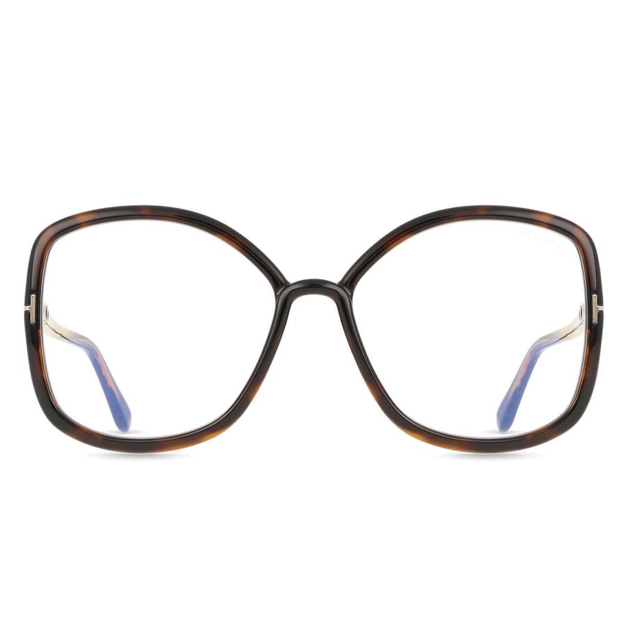 Tom Ford FT5845-B 52 Blauw-Light Block Tortoiseshell Dames Bril