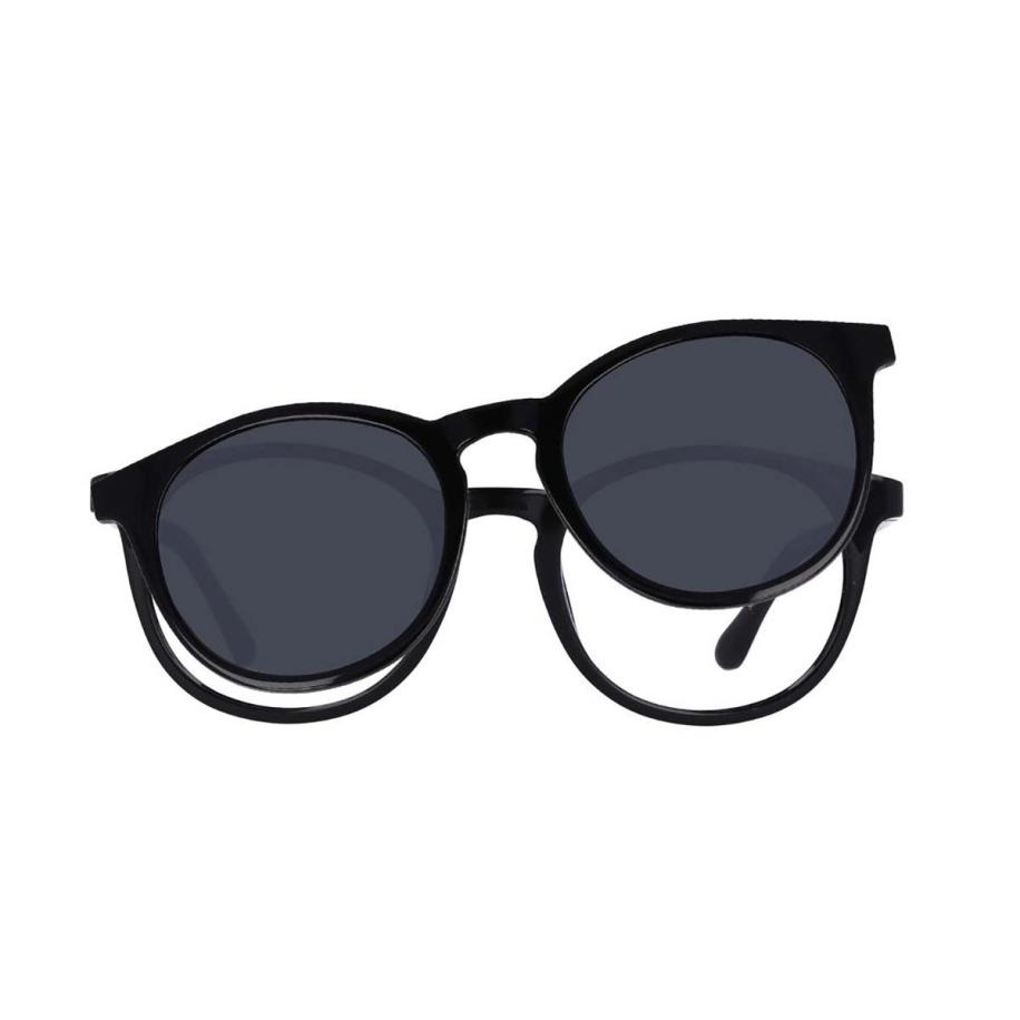Heren Ovaal Clip-On Plastic Zwart Bril - Anti-Blauwlichtglazen - SmartBuy Collection