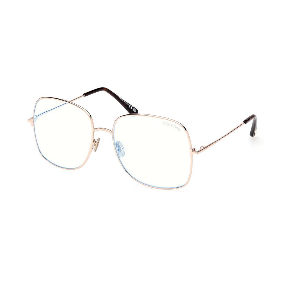 Tom Ford FT6048-B 28 Blauw-Light Block Goud Dames Bril