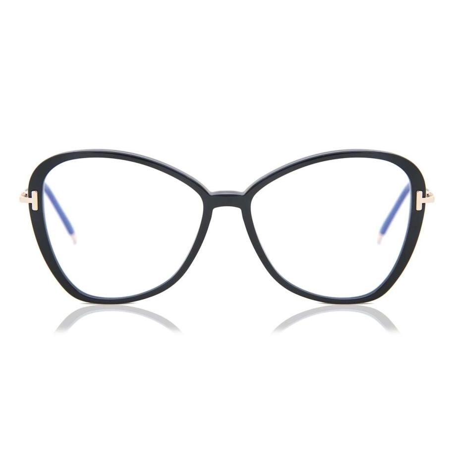 Tom Ford FT5769-B 1 Blauw-Light Block Zwart Dames Bril