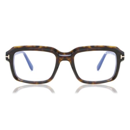 Tom Ford FT5888-B 052 Blauw-Light Block Tortoiseshell Heren Bril