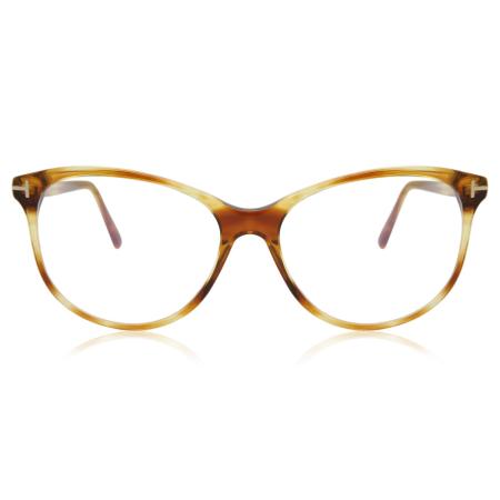 Tom Ford FT5544-B 056 Blauw-Light Block Tortoiseshell Dames Bril