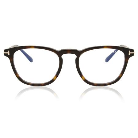 Tom Ford FT5890-B 056 Blauw-Light Block Tortoiseshell Heren Bril