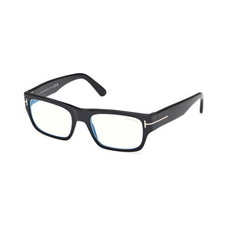 Tom Ford FT6034-B 001 Blauw-Light Block Zwart Heren Bril
