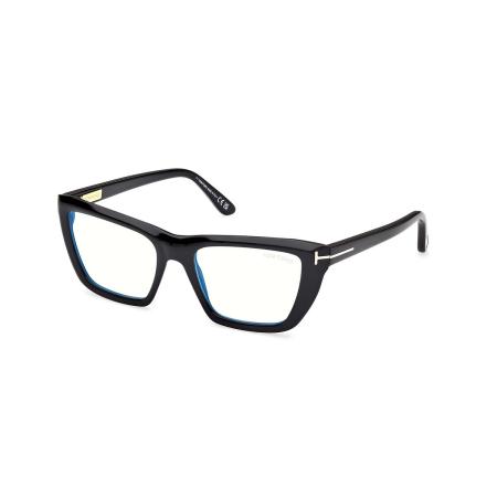 Tom Ford FT6047-B 001 Blauw-Light Block Zwart Dames Bril