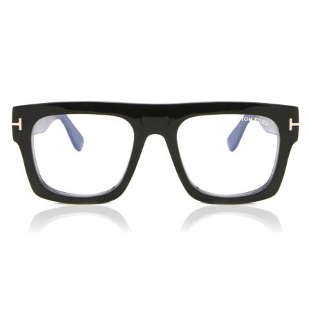 Tom Ford FT5634-B 001 Blauw-Light Block Zwart Heren Bril