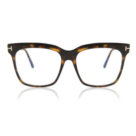Tom Ford FT5768-B 052 Blauw-Light Block Tortoiseshell Dames Bril