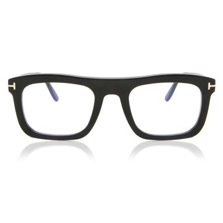 Tom Ford FT5757-B 001 Blauw-Light Block Zwart Heren Bril
