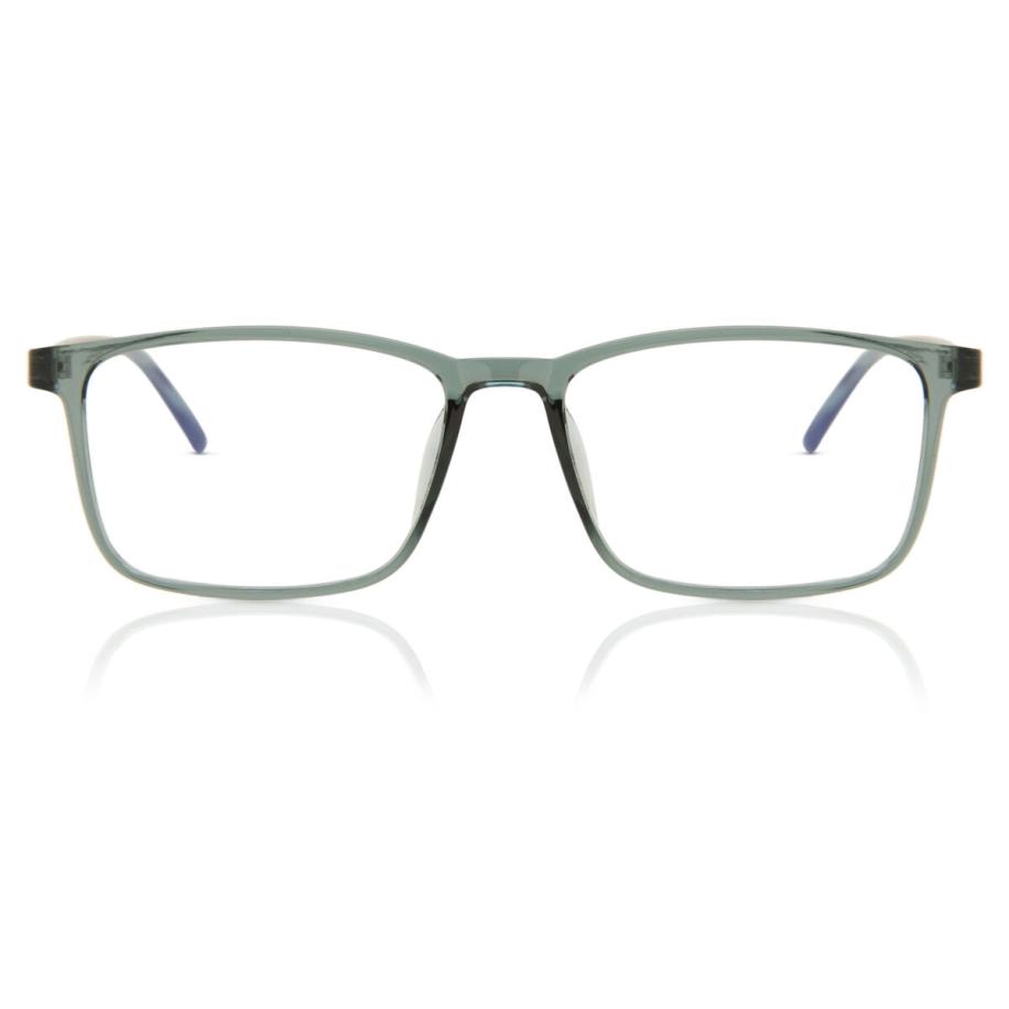 Heren Rechthoek Volledige rand TR90 Grijs Bril - Anti-Blauwlichtglazen - SmartBuy Collection