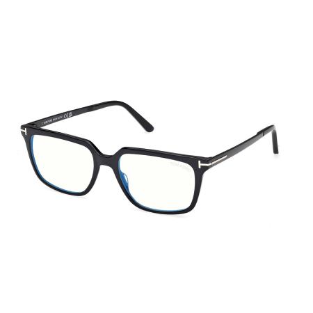 Tom Ford FT6039-B 001 Blauw-Light Block Zwart Heren Bril