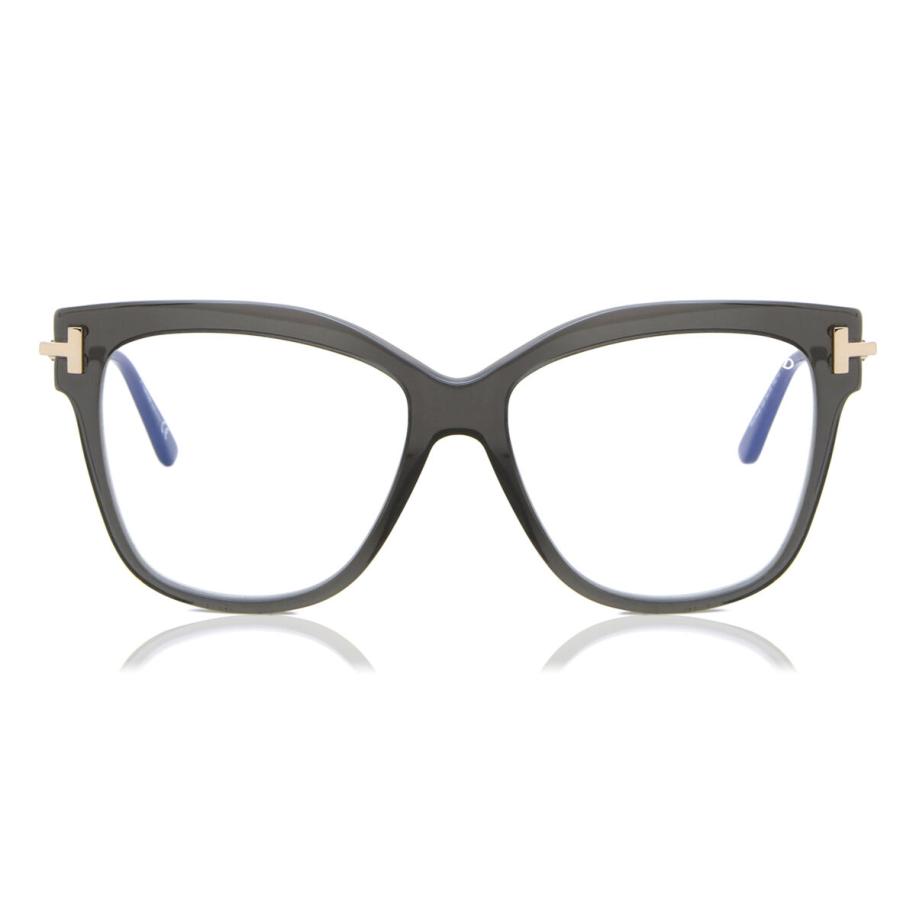 Tom Ford FT5704-B Blauw-Light Block 20 Doorzichtig Dames Bril