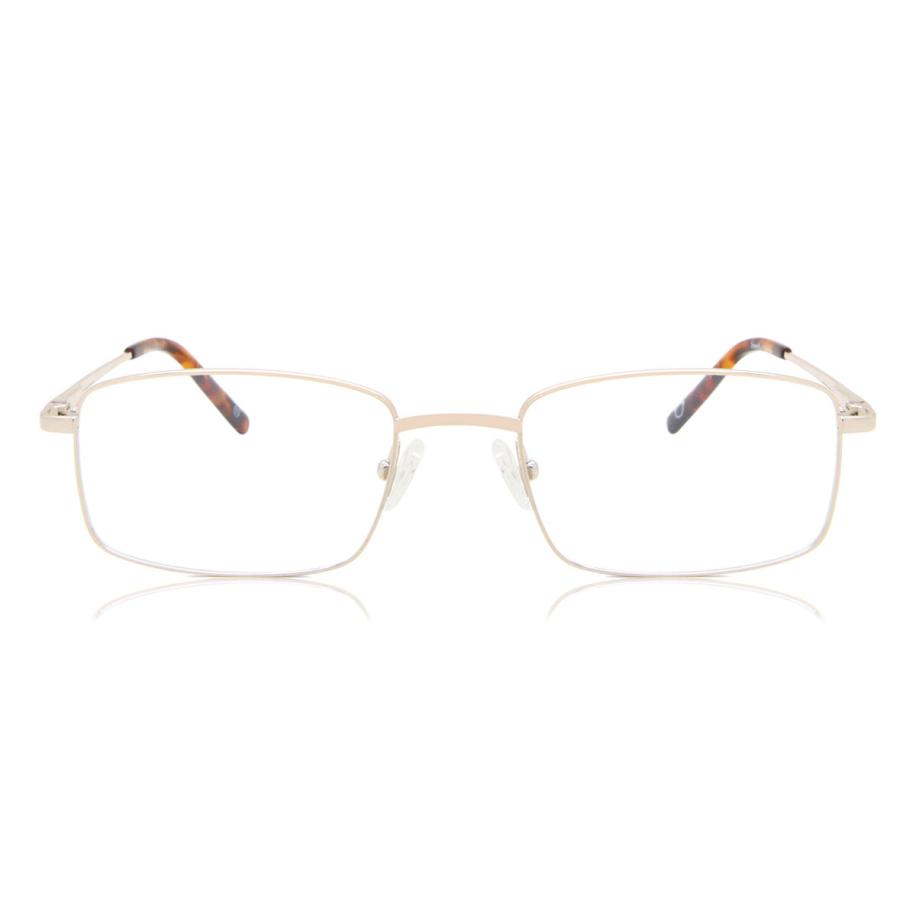 Heren Rechthoek Volledige rand Titanium Goud Bril - Anti-Blauwlichtglazen - SmartBuy Collection